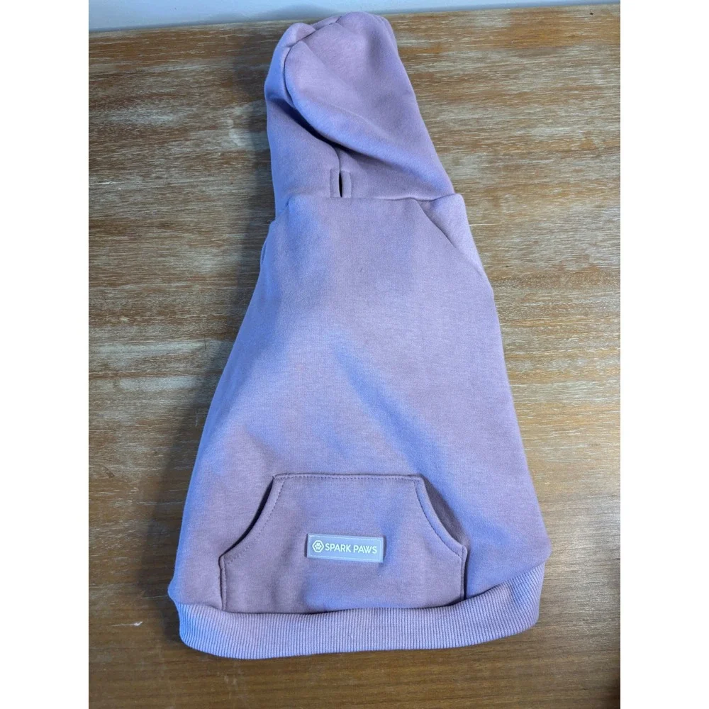 Spark Paws Dog Hoodie Lilac Purple Fleece Pet Sweatshirt‎ Size Large NWT